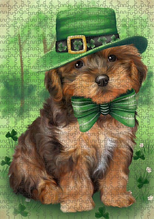 St. Patricks Day Irish Portrait Yorkipoo Dog Puzzle with Photo Tin PUZL52008