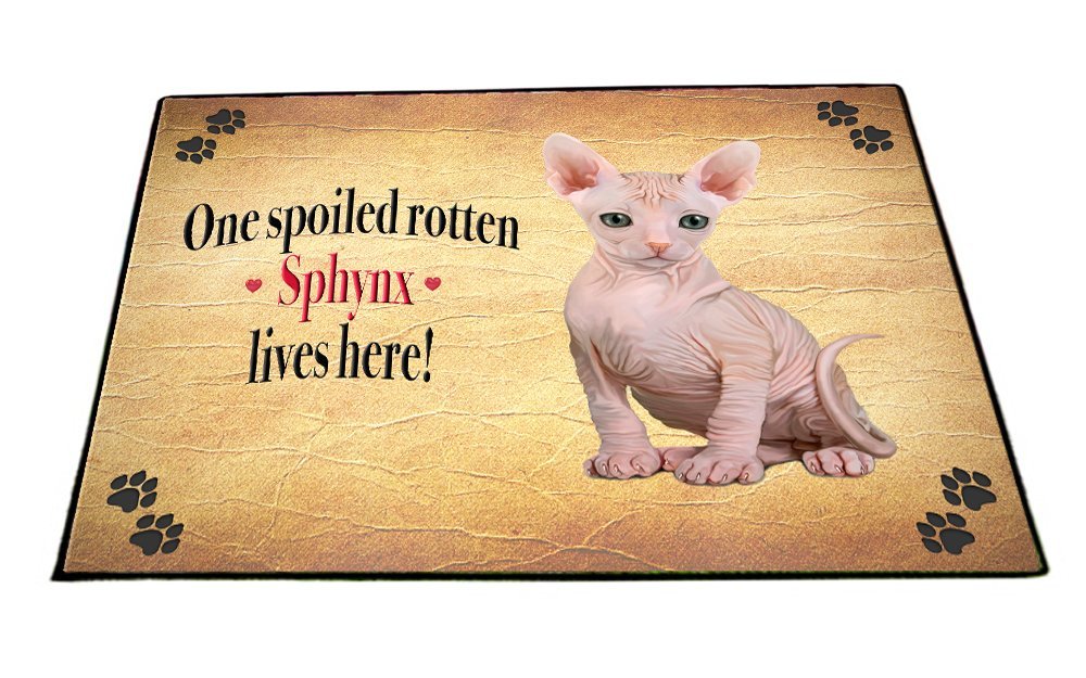 Spoiled Rotten Sphynx Dog Floormat