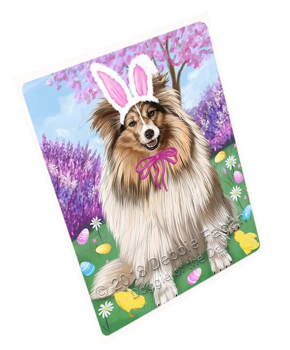 Shetland Sheepdog Easter Holiday Tempered Cutting Board C52050