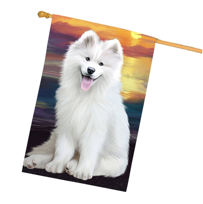 Samoyed Dog House Flag FLG48535