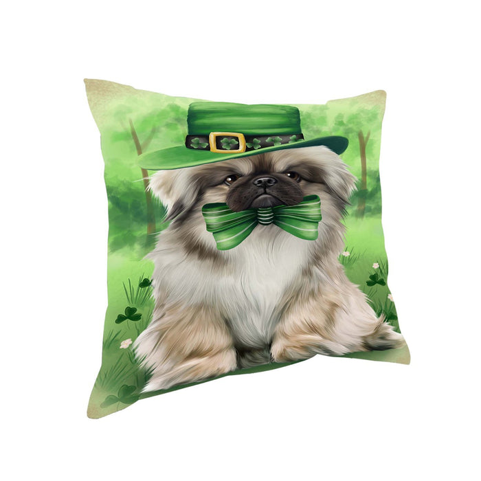 St. Patricks Day Irish Portrait Pekingese Dog Pillow PIL51232