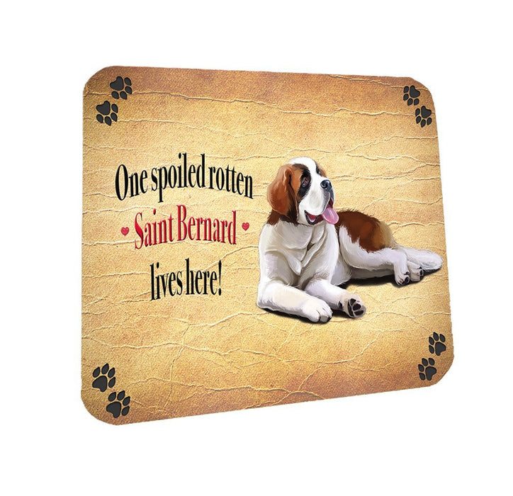 Spoiled Rotten Saint Bernard Dog Coasters Set of 4