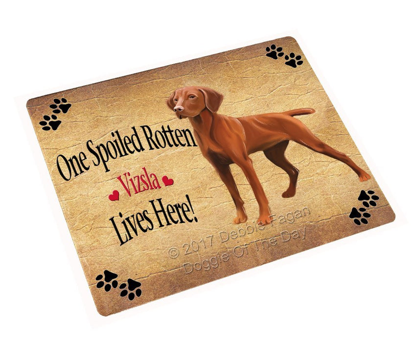 Spoiled Rotten Vizsla Dog Tempered Cutting Board