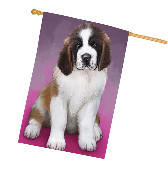 Saint Bernards Dog House Flag