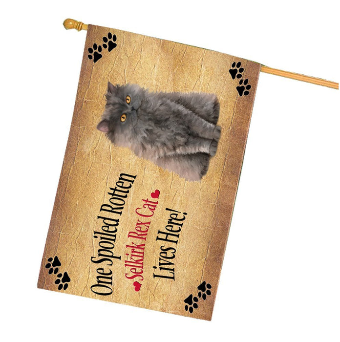 Spoiled Rotten Selkirk Rex Dog House Flag