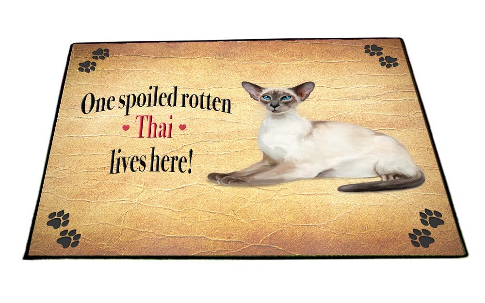 Spoiled Rotten Thai Cat Dog Floormat (18x24)