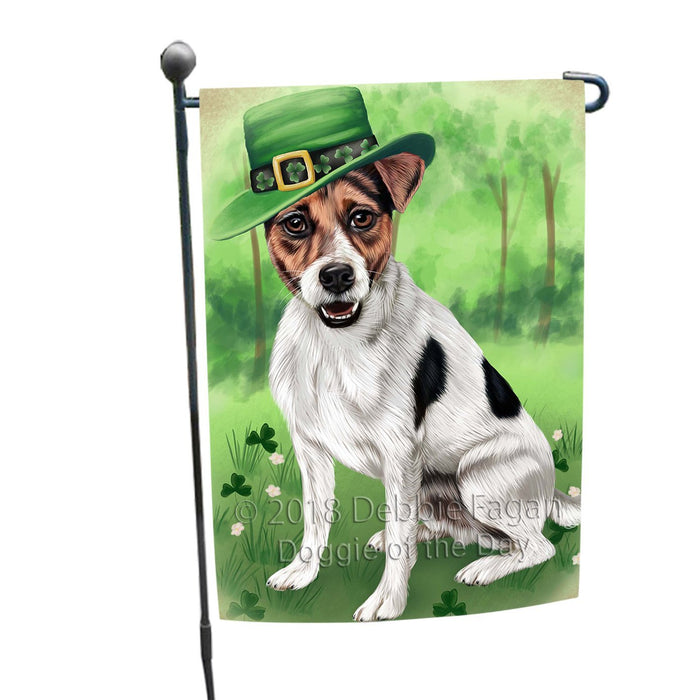 St. Patricks Day Irish Portrait Jack Russell Terrier Dog Garden Flag GFLG48729