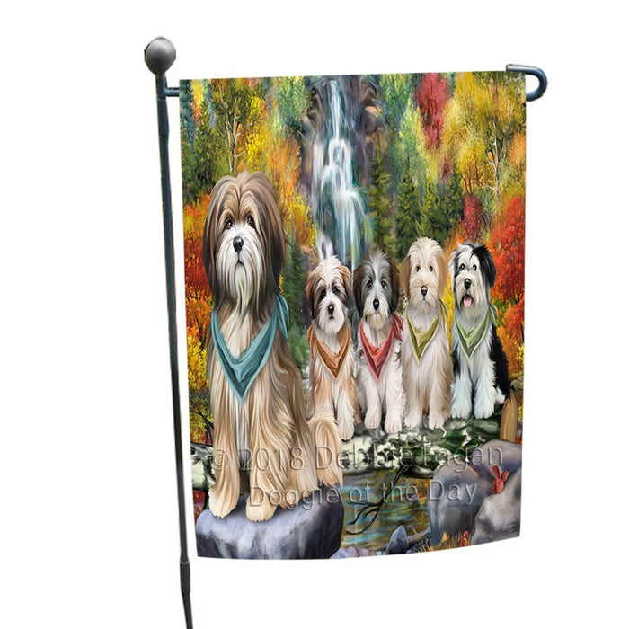 Scenic Waterfall Tibetan Terriers Dog Garden Flag GFLG49353