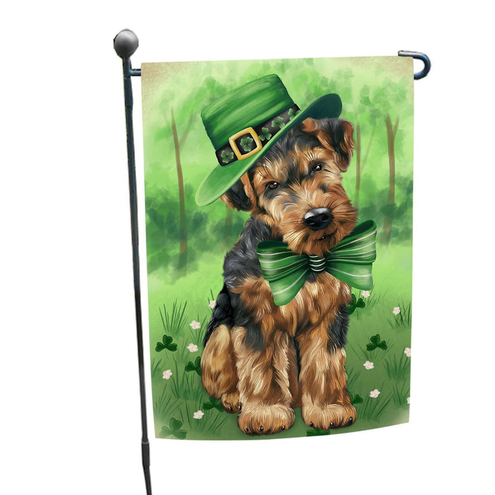 St. Patricks Day Irish Portrait Airedale Terrier Dog Garden Flag GFLG48405