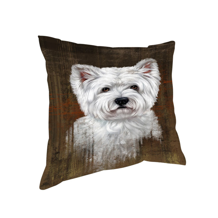 Rustic West Highland White Terrier Dog Pillow PIL49144