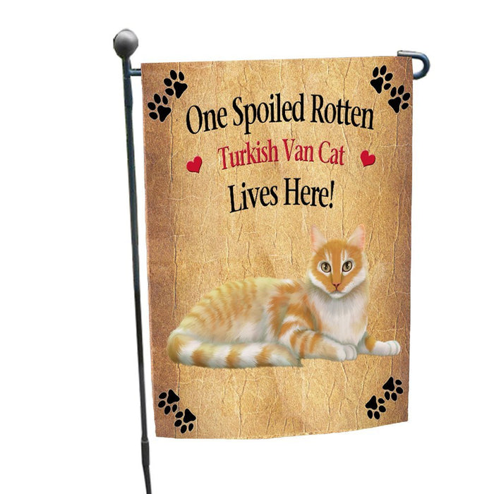 Spoiled Rotten Turkish Van Cat Garden Flag