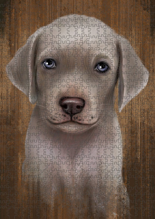 Rustic Weimaraner Dog Puzzle with Photo Tin PUZL52068
