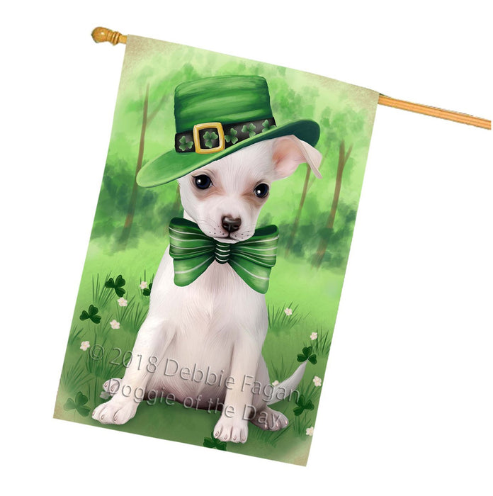 St. Patricks Day Irish Portrait Chihuahua Dog House Flag FLG48741