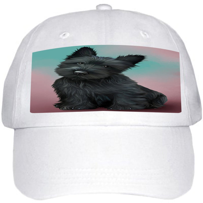 Scottish Terrier Dog Ball Hat Cap HAT48810 (White)