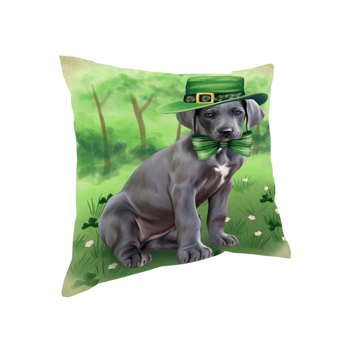 St. Patricks Day Irish Portrait Great Dane Dog Pillow PIL51112