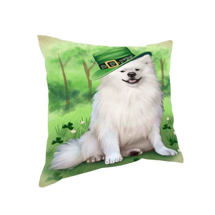 St. Patricks Day Irish Portrait American Eskimo Dog Pillow PIL49852