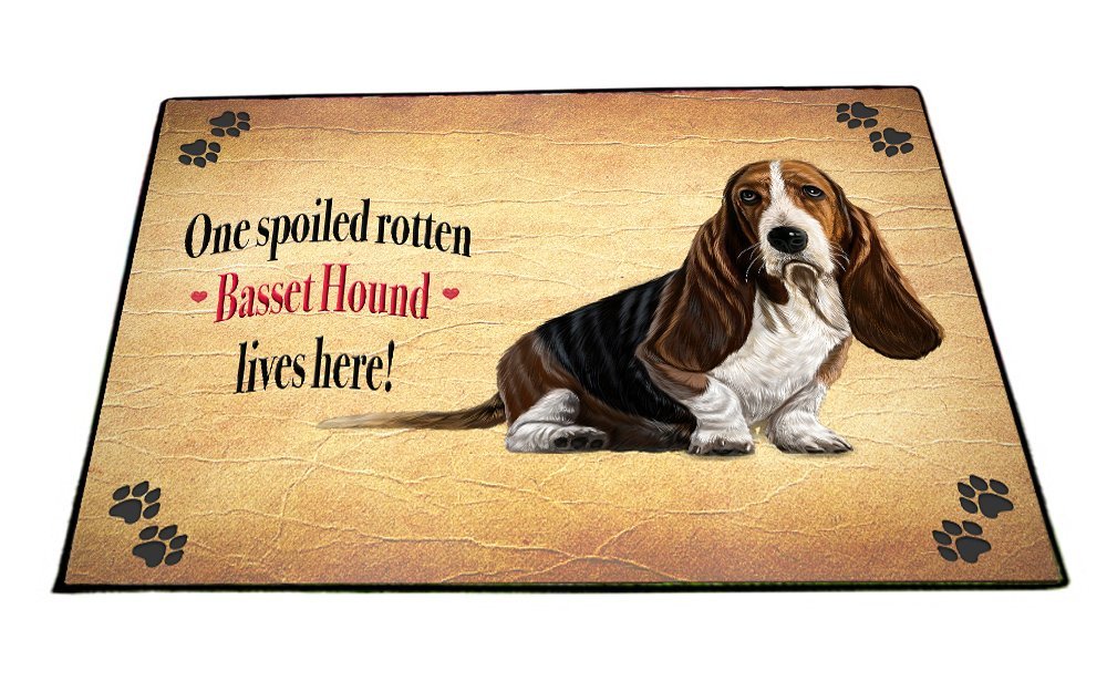 Spoiled Rotten Basset Hound Dog Floormat