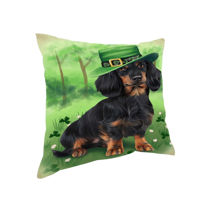St. Patricks Day Irish Portrait Dachshund Dog Pillow PIL49876
