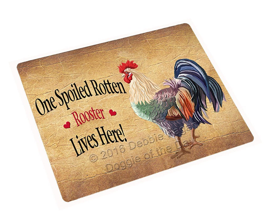 Spoiled Rotten Rooster Tempered Cutting Board