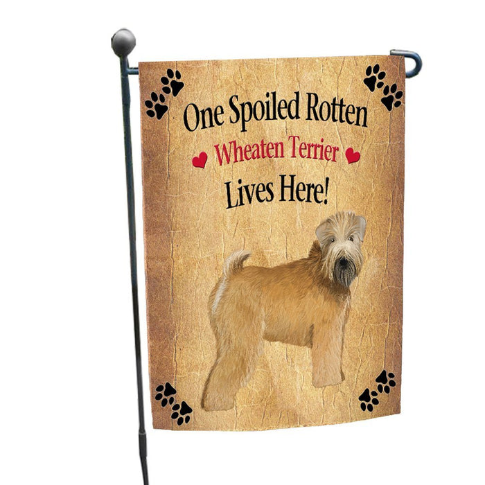 Spoiled Rotten Wheaten Terrier Dog Garden Flag