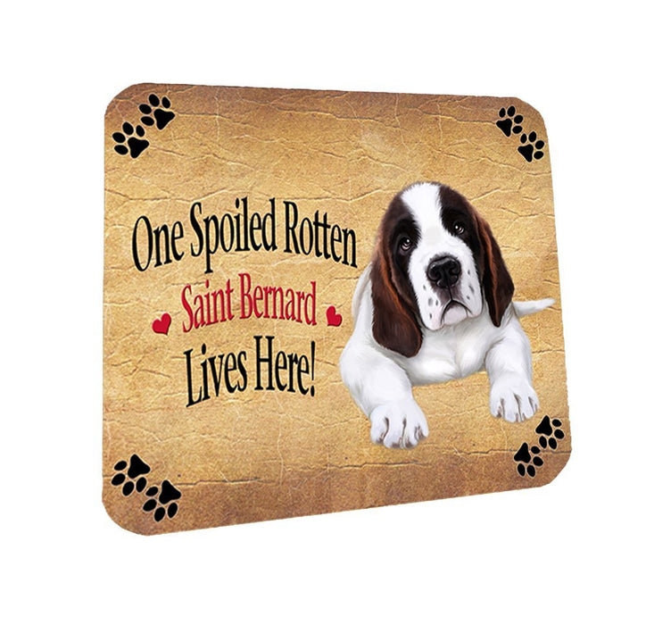 Saint Bernard Spoiled Rotten Dog Coasters Set of 4