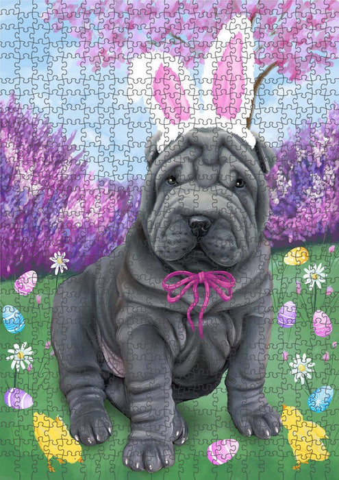 Shar Pei Dog Easter Holiday Puzzle with Photo Tin PUZL51342