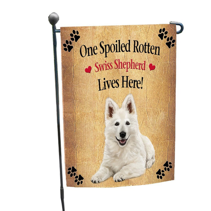 Spoiled Rotten Swiss Shepherd Dog Garden Flag