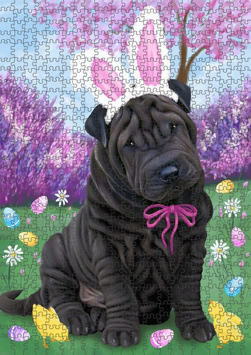 Shar Pei Dog Easter Holiday Puzzle with Photo Tin PUZL51348