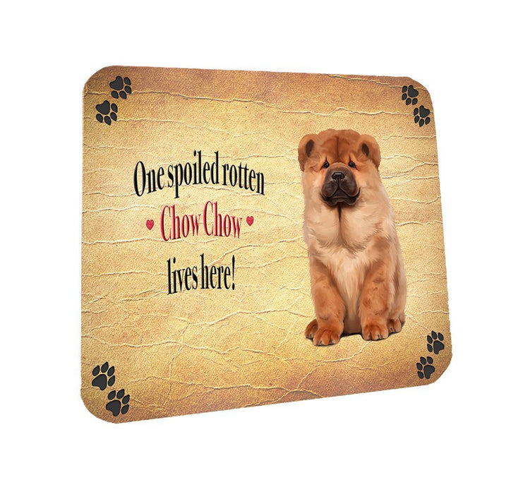 Spoiled Rotten Chow Chow Dog Coasters Set of 4