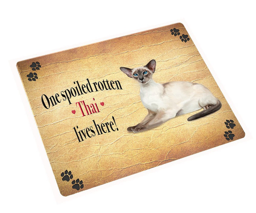 Thai Spoiled Rotten Cat Tempered Cutting Board (Small)