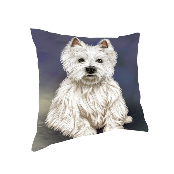 West Highland Terriers Puppy Dog Throw Pillow
