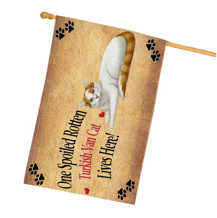 Spoiled Rotten Turkish Van Cat House Flag