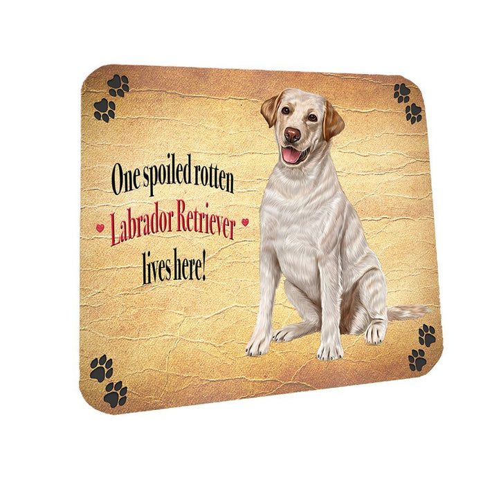 Spoiled Rotten Labrador Retriever Dog Coasters Set of 4