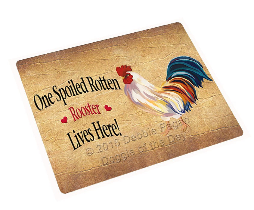 Spoiled Rotten Rooster Art Portrait Print Woven Throw Sherpa Plush Fleece Blanket