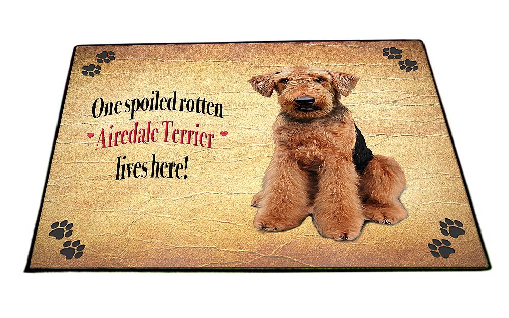 Spoiled Rotten Airedale Terrier Dog Floormat
