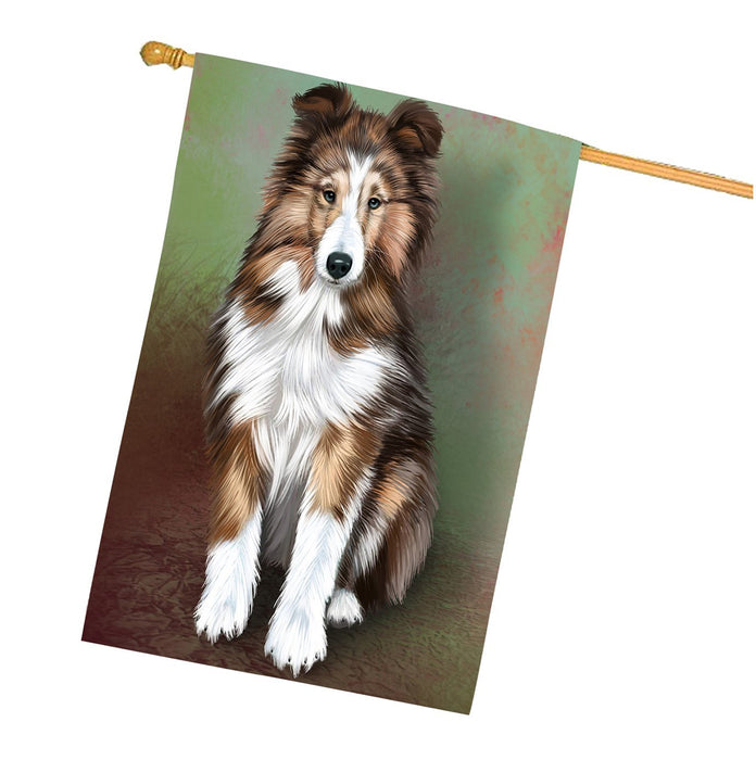Shetland Sheeps Puppy Dog House Flag