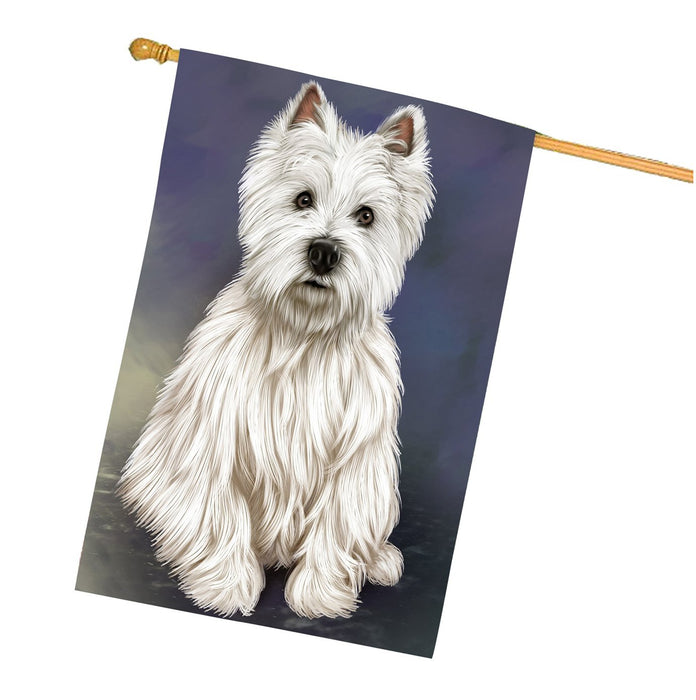 West Highland Terriers Puppy Dog House Flag