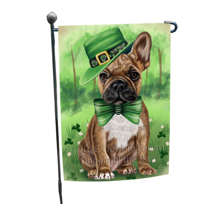 St. Patricks Day Irish Portrait French Bulldog Garden Flag GFLG48710