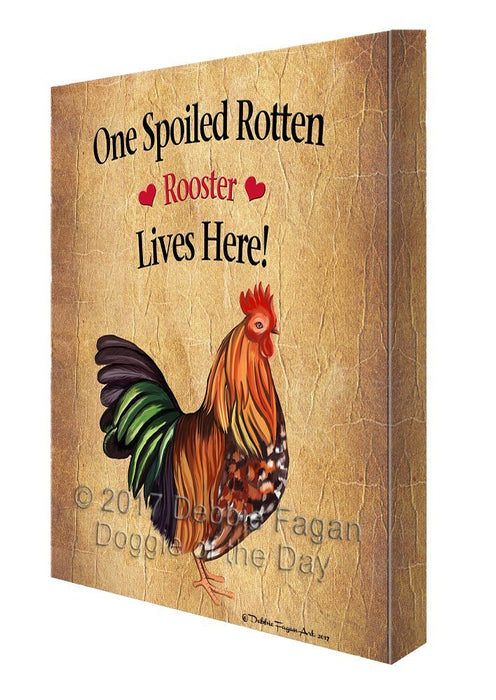 Spoiled Rotten Rooster Canvas Wall Art D576