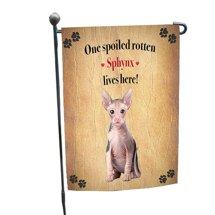 Sphynx Spoiled Rotten Cat Garden Flag