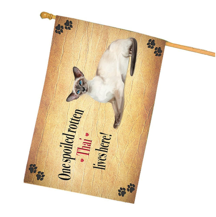 Thai Spoiled Rotten Cat House Flag