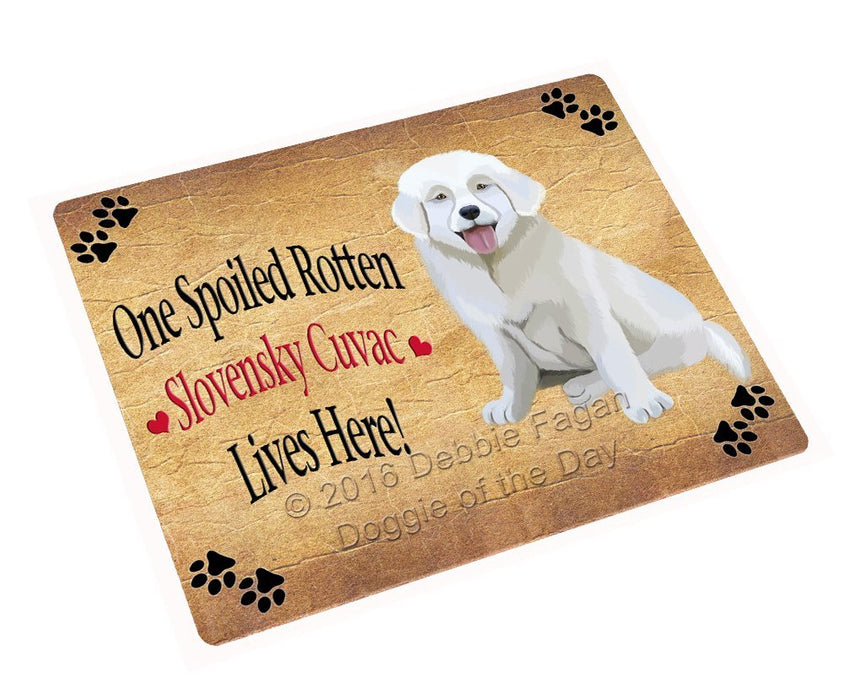 Slovensky Cuvac Spoiled Rotten Dog Tempered Cutting Board