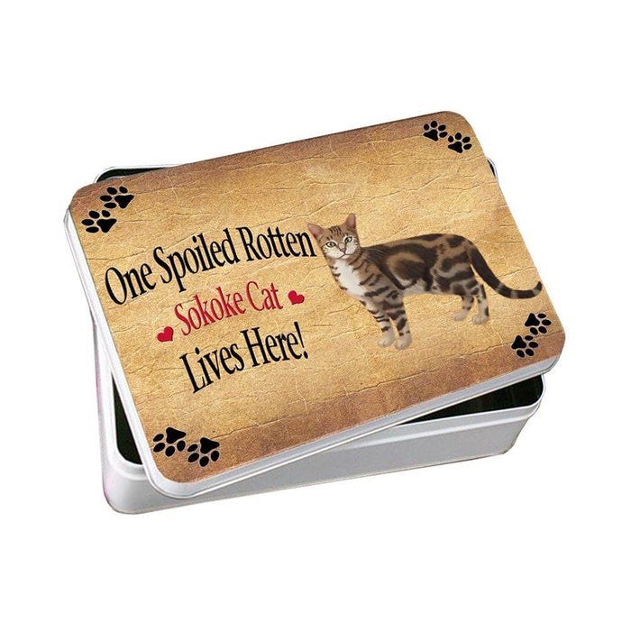 Sokoke Spoiled Rotten Cat Photo Storage Tin