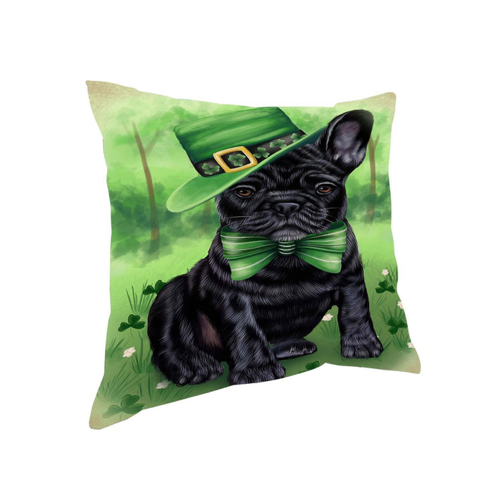 St. Patricks Day Irish Portrait French Bulldog Pillow PIL51064