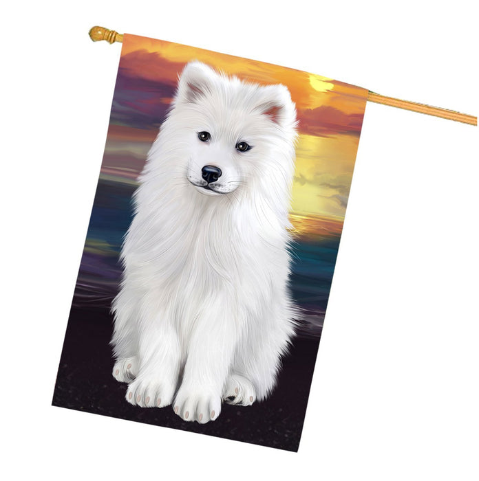 Samoyed Dog House Flag FLG48537