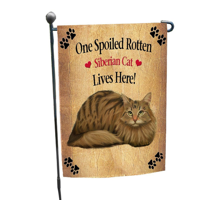 Spoiled Rotten Siberian Cat Garden Flag