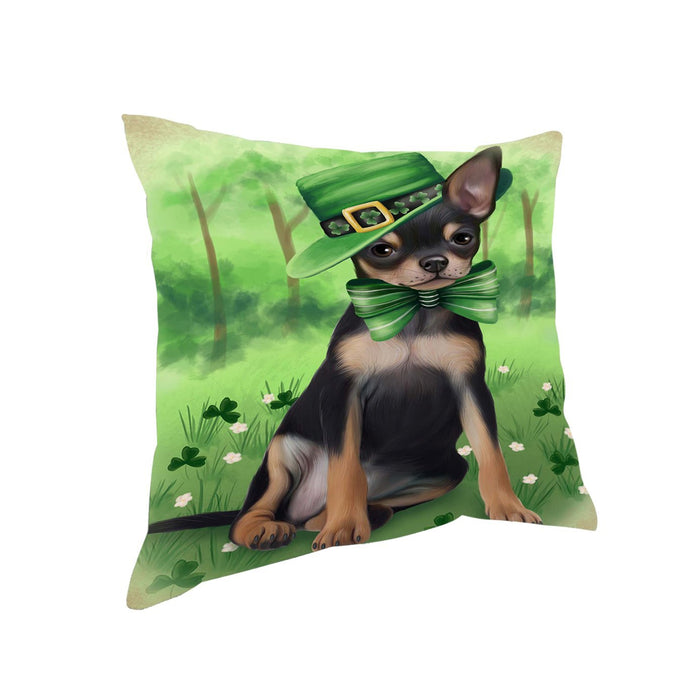St. Patricks Day Irish Portrait Chihuahua Dog Pillow PIL50968