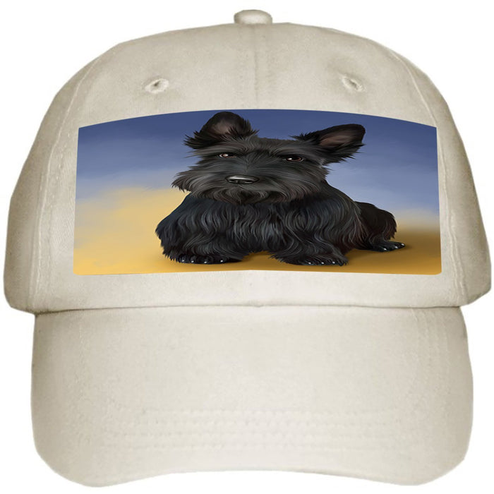 Scottish Terrier Dog Ball Hat Cap HAT48804 (White)