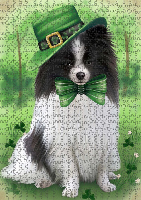 St. Patricks Day Irish Portrait Pomeranian Dog Puzzle with Photo Tin PUZL51753