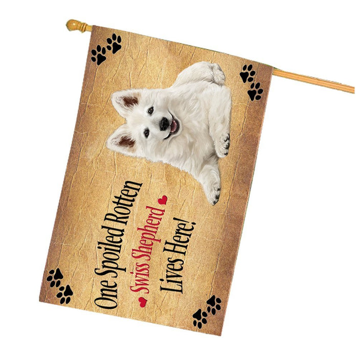 Spoiled Rotten Swiss Shepherd Dog House Flag